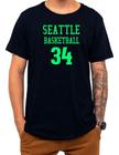 Camiseta Basquete Seattle Basketball Número 34 Esportiva