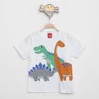 Camiseta Bebê Kyly Meia Malha Dinossauros Menino