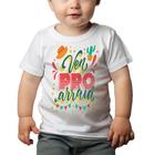 Camiseta Bebê Manga Curta Estampado de Festa Junina