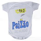 Camiseta Bebê Manga Curta Estampado Frase Melhor Pai