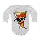 Camiseta Bebê Manga Curta Estampado Pizza