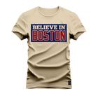 Camiseta Belevin Boston Plus Size Extra Grande 30.1 Penteada Estampada Varias Cores