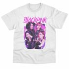 Camiseta Black Pink Banda Coreana Kpop Basica Estampada Unissex 100% Algodão