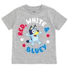 Camiseta Bluey 4 de julho Little Boy Girl Kids Grey Tamanho 4