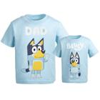 Camiseta Bluey Bandit Dad Blue para homens tamanho L