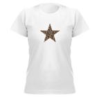 Camiseta blusa baby look feminina Estrela manga Durabilidade