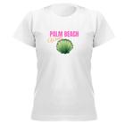 Camiseta blusa babylook feminina Palm Beach manga curta novidade