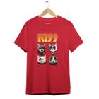 Camiseta Blusa Básica Kiss Gatinhos Rock Banda Gene Simmons