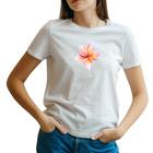 Camiseta blusa feminina babylook Blogueira Vibe Tropical manga curta