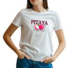 Camiseta blusa feminina babylook manga curta Pitaya Durabilidade