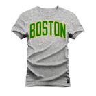 Camiseta Boston Plus Size Grande Confortável Estampa Dtf Premium