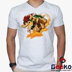 Camiseta Bowser 100% Algodão Mario Bros Geeko