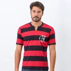 Camiseta Braziline Flamengo Flatri Masculina - vermelho/preto