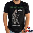 Camiseta Bruno Mars 100% Algodão Bruninho Live in Brazil 2024 Brasil Geeko 03