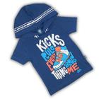 Camiseta C/capuz Infantil Para Menino Manga Curta C/estampa