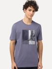 Camiseta Calvin Klein Jeans Masculina Street View Azul Índigo