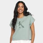 Camiseta Calvin Klein Logo Gel Fosco Feminina