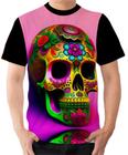 Camiseta Camisa Ads Caveira Crânio Mexicano Flores Cultura 1