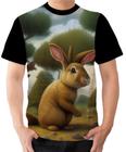 Camiseta Camisa Ads Coelho Coelhinho Marrom Floresta 1