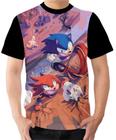 Camiseta Camisa Ads Knuckles e Sonic o Ouriço Corrida - Fabriqueta