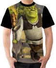 Camiseta Camisa Ads Shrek Gato de Botas Burro