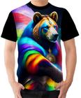 Camiseta Camisa Ads Urso Pardo Colorido