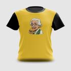 Camiseta Camisa Albert Einstein Comendo Hamburguer