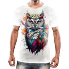 Camiseta Camisa Animais Corujas Misticas Aves Noturnas HD 17