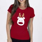 Camiseta Camisa Baby Look T-shirt Feminina Para Natal Natalina Tema Natalino