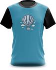 Camiseta Camisa Balão de Ar Quente Azul