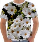 Camiseta Camisa Blusa Florida Moda Verão Primavera Flores Girassol Rosas Plantas Unissex 