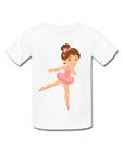 Camiseta camisa blusa menino menina bailarina ballet sapatilha dança