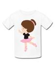Camiseta camisa blusa menino menina bailarina ballet sapatilha dança