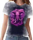 Camiseta Camisa Estampada Elefante Pink Animais Grandes 1