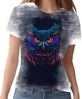 Camiseta Camisa Estampada T-shirt Face Coruja Neon Ave 1