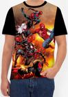 Camiseta Camisa Miles Morales Homem Aranha Preto Menino &8_x000D_