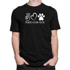 Camiseta Camisa Paz Amor Cachorro Blusa Peace Love Dog