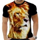 Camiseta Camisa Personalizada Animal Felino Leão Selva 5_x000D_