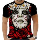 Camiseta Camisa Personalizada Caveira Mexicana Rock 8_x000D_