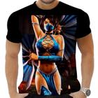 Camiseta Camisa Personalizada Game Mortal Kombat Kitana 7_x000D_