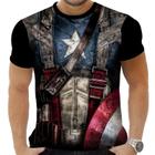 Camiseta Camisa Personalizada Herois Capitão América 10_x000D_