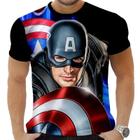 Camiseta Camisa Personalizada Herois Capitão América 11_x000D_