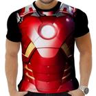 Camiseta Camisa Personalizada Herois Traje Homem de Ferro_x000D_