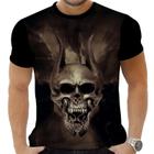 Camiseta Camisa Personalizada Rock Horror Caveira 23_x000D_