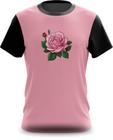 Camiseta Camisa Rosa Perfumada Florescendo