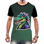 Camiseta Camisa Tshirt Animais Cyberpunk Crocodilo Jacaré HD
