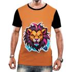 Camiseta Camisa Tshirt Animais Cyberpunk Leão Rei da Selva 2