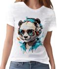 Camiseta Camisa Tshirt Animais Óculos Panda Fone Moderno 2