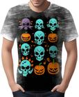 Camiseta Camisa Tshirt Halloween Esqueletos Caveiras HD 6