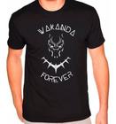 Camiseta Camisa Wakanda Forever Black